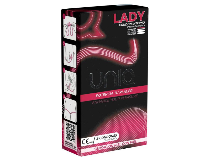 Preservativos Femeninos sin Latex 3 Unidades Lady Female