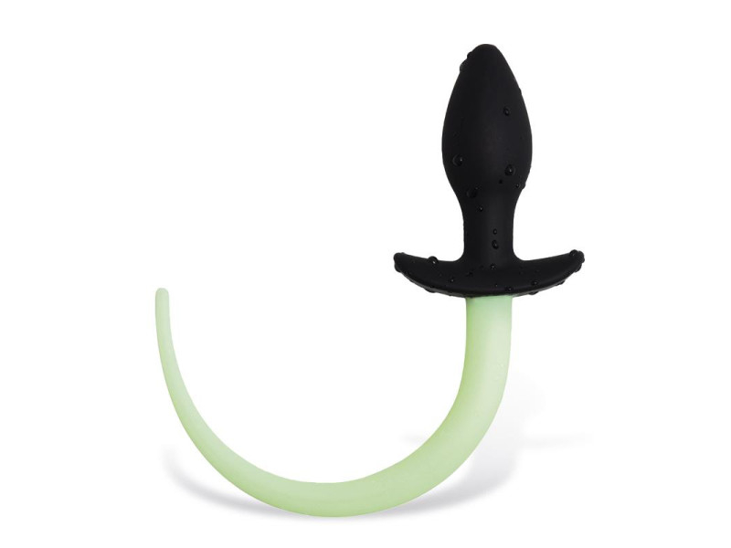 Plug Anal con Cola que Brilla en la Oscuridad