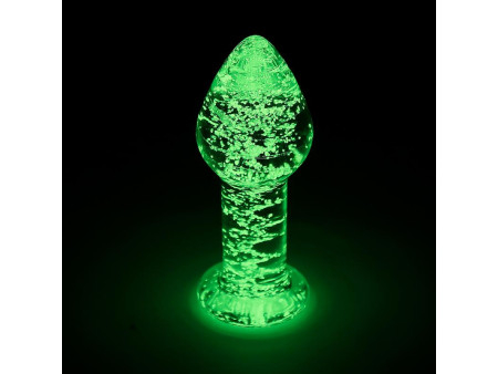 Plug Anal de Cristal que Brilla en la Oscuridad Plug Anal de Cristal que Brilla en la Oscuridad