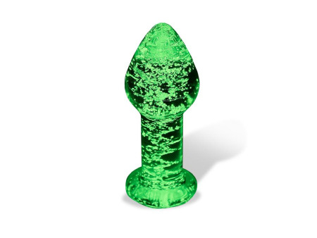 Plug Anal de Cristal que Brilla en la Oscuridad Plug Anal de Cristal que Brilla en la Oscuridad