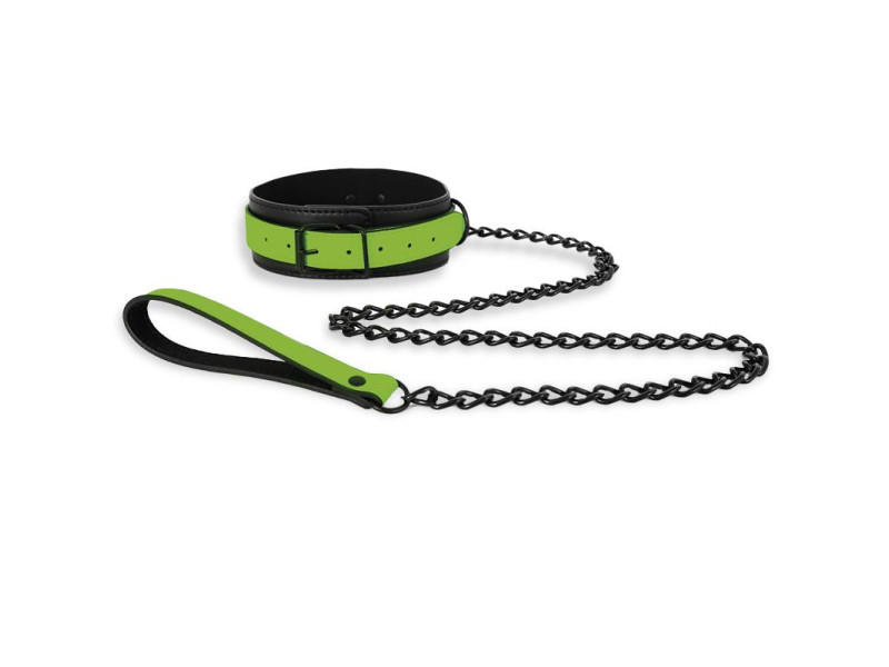 Collar con Correa que Brilla en la Oscuridad
