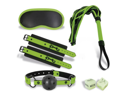 Set de Bondage con 5 Piezas que Brillan en la Oscuridad