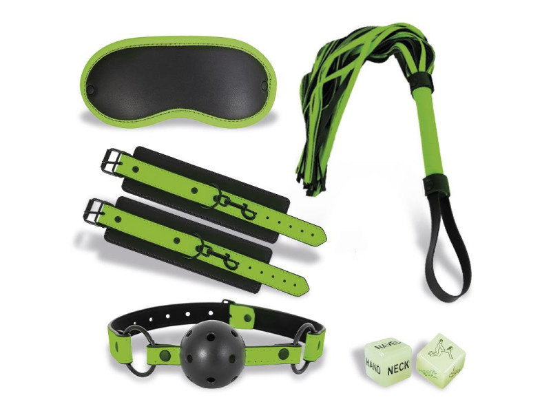 Set de Bondage con 5 Piezas que Brillan en la Oscuridad