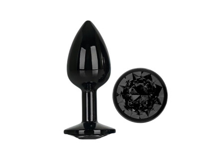 Blackgem Plug Anal Metalico con Joya Talla S Negro