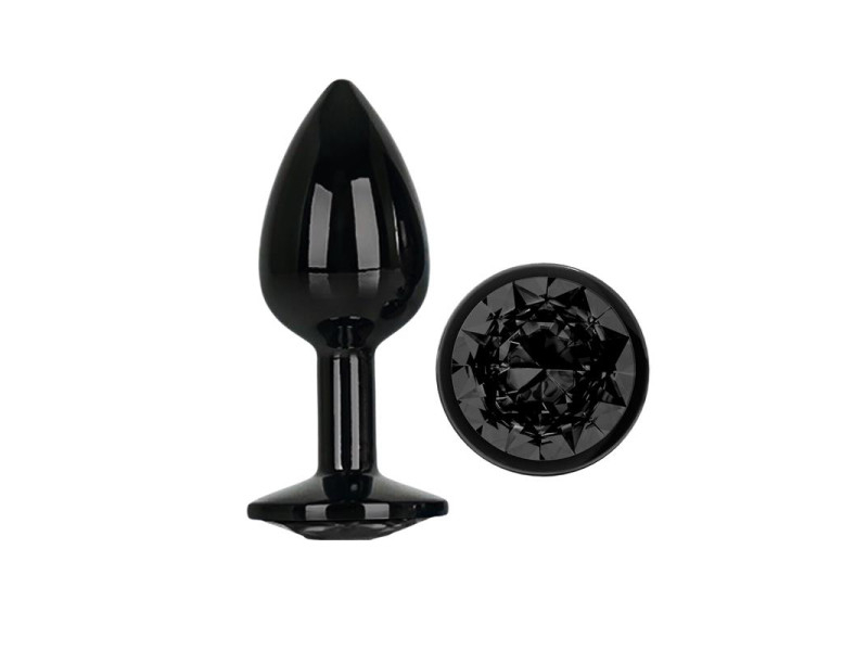 Blackgem Plug Anal Metalico con Joya Talla S Negro