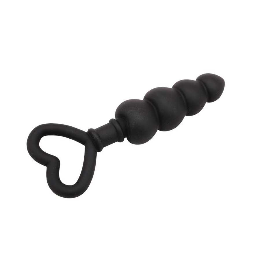 Mini Cadena Anal 156 x 34 cm Silicona Negro