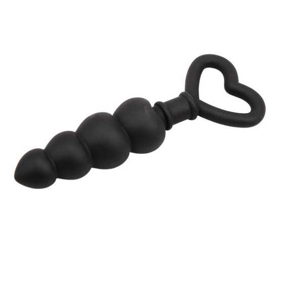 Mini Cadena Anal 156 x 34 cm Silicona Negro