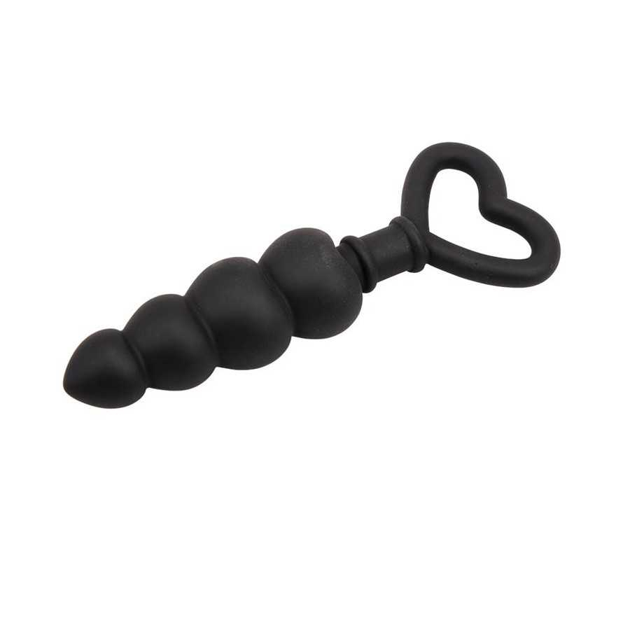 Mini Cadena Anal 156 x 34 cm Silicona Negro