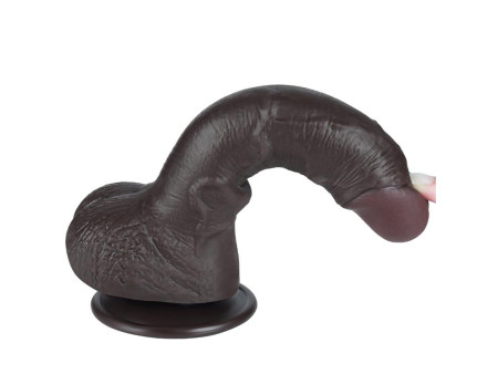 Dildo Dual Layer Piel Deslizante Retractil 75