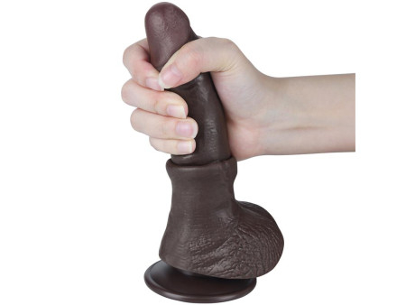 Dildo Dual Layer Piel Deslizante Retractil 75