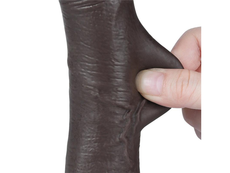 Dildo Dual Layer Piel Deslizante Retractil 75