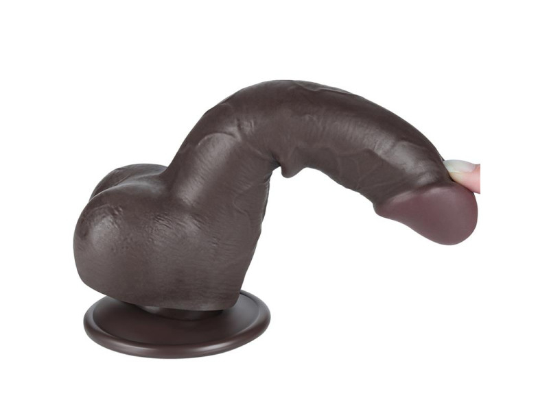 Dildo Dual Layer Piel Deslizante Retractil 75