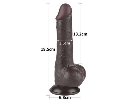Dildo Dual Layer Piel Deslizante Retractil 75