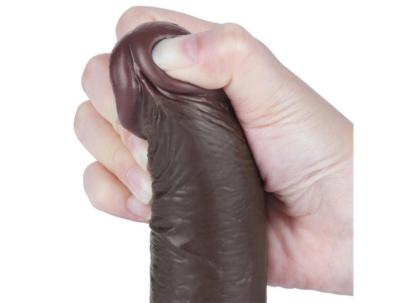 Dildo Dual Layer Piel Deslizante Retractil 75