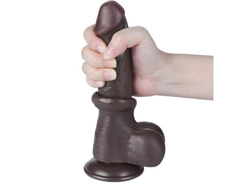 Dildo Dual Layer Piel Deslizante Retractil 8