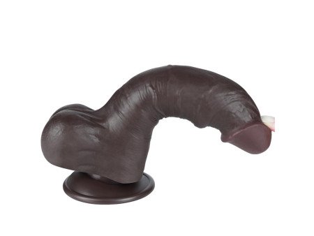 Dildo Dual Layer Piel Deslizante Retractil 8