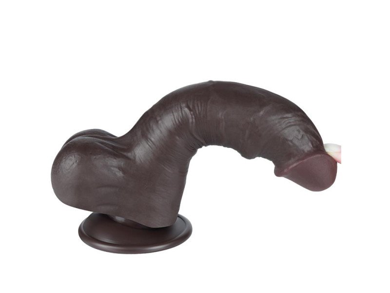 Dildo Dual Layer Piel Deslizante Retractil 8