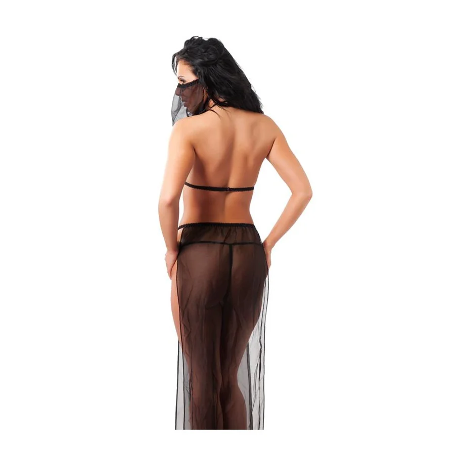 Rimba Amorable Disfraz Oriental Color Negro Talla Unica