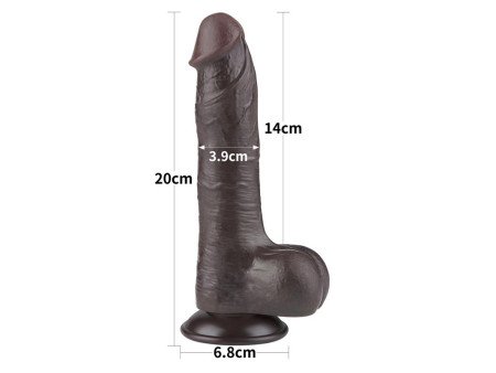 Dildo Dual Layer Piel Deslizante Retractil 8