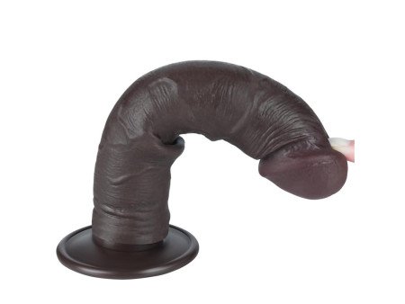 Dildo Dual Layer Piel Delizante Retractil 8