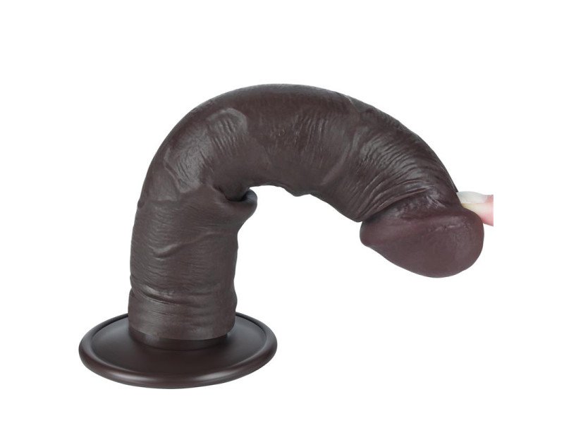 Dildo Dual Layer Piel Delizante Retractil 8