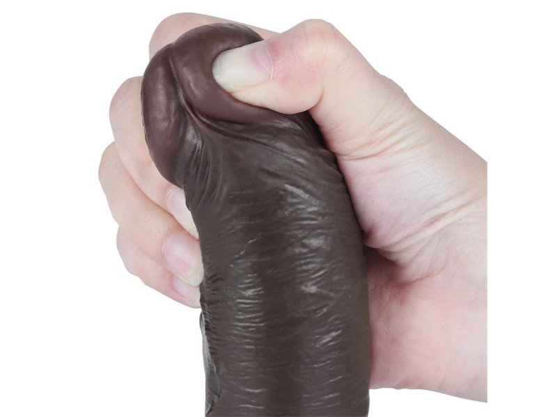 Dildo Dual Layer Piel Delizante Retractil 8