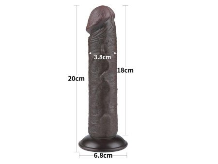 Dildo Dual Layer Piel Delizante Retractil 8