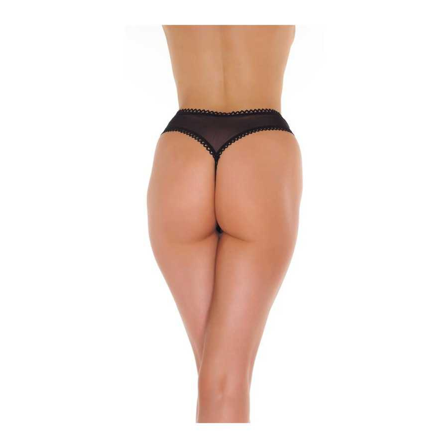 Rimba Amorable Tanga Abierto Color Negro Talla Unica