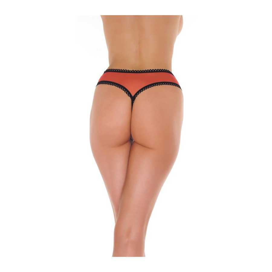 Rimba Amorable Tanga Abierto Color Rojo Talla Unica