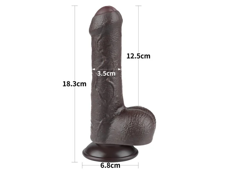 Dildo Dual Layer Piel Retractil 7