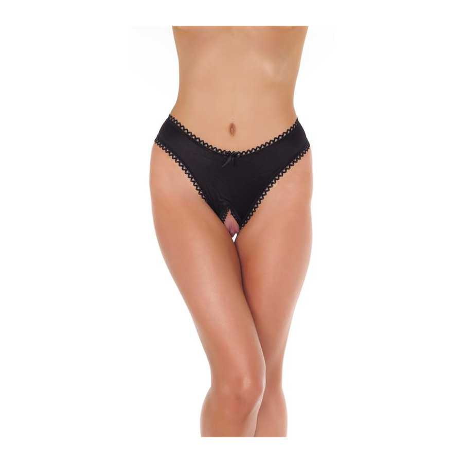 Rimba Amorable Tanga Abierto Color Negro Talla Unica