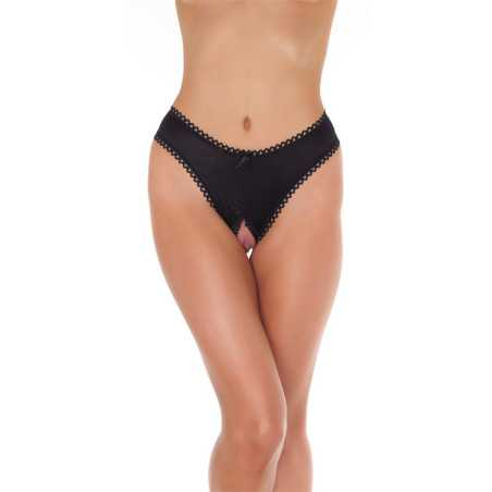 Rimba Amorable Tanga Abierto Color Negro Talla Unica