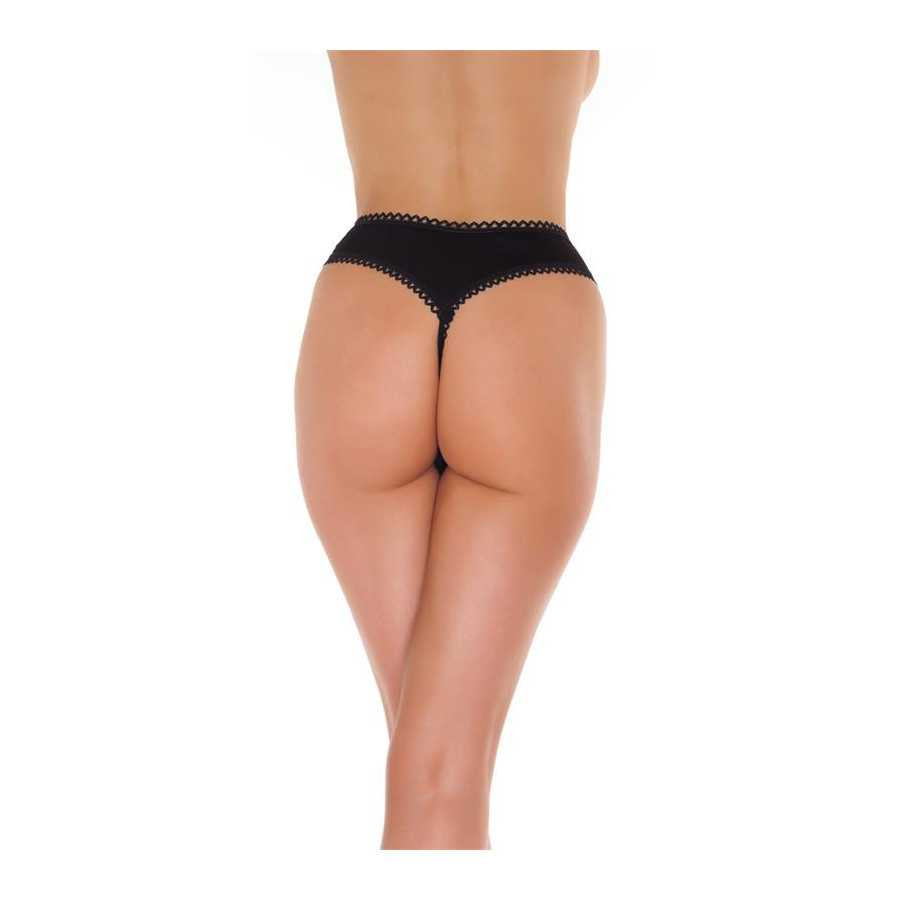 Rimba Amorable Tanga Abierto Color Negro Talla Unica