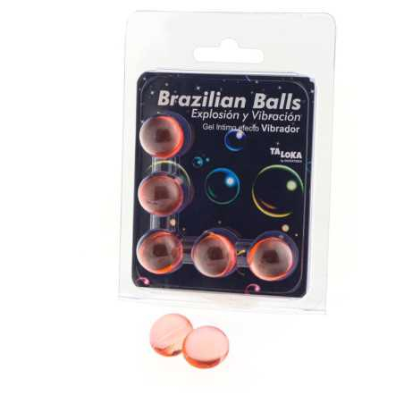 Set 5 Brazilian Balls Gel Excitante Efecto Vibracion