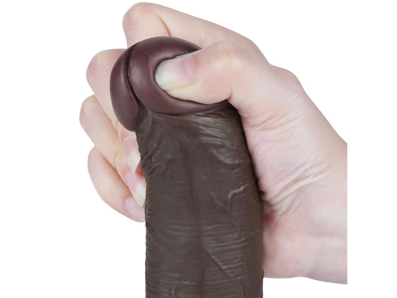 Dildo Dual Layer Piel Deslizante Retractil 8