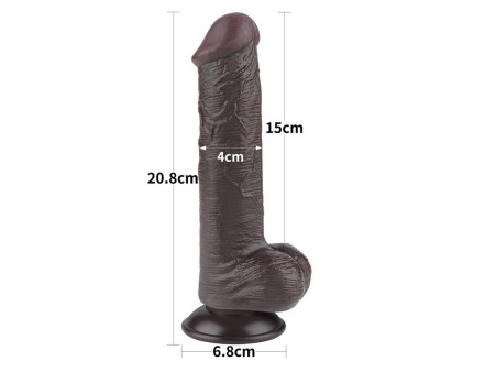 Dildo Dual Layer Piel Deslizante Retractil 8