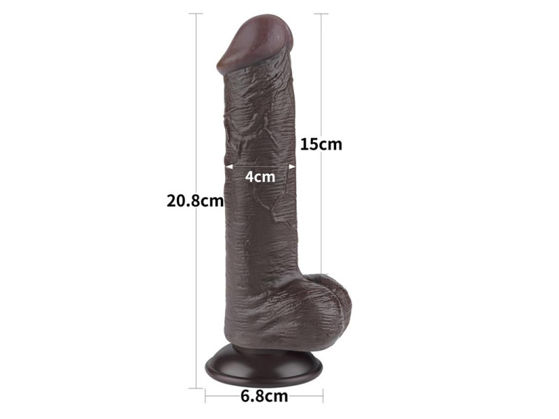 Dildo Dual Layer Piel Deslizante Retractil 8