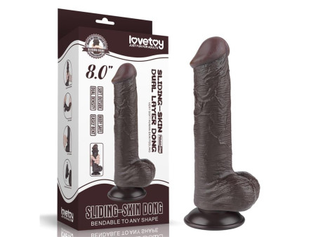 Dildo Dual Layer Piel Deslizante Retractil 8