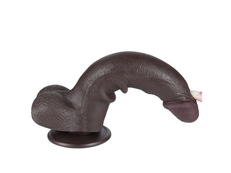 Dildo Dual Layer Piel Deslizante Retractil 85