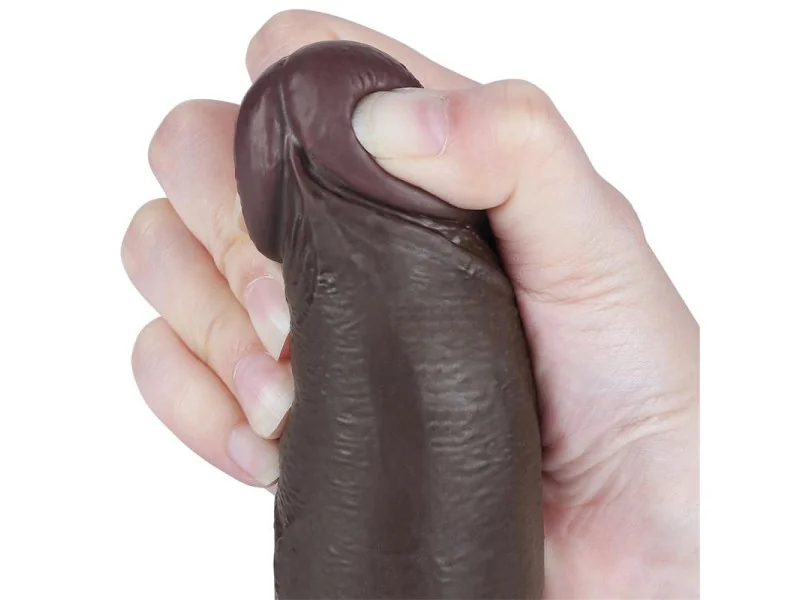 Dildo Dual Layer Piel Deslizante Retractil 85