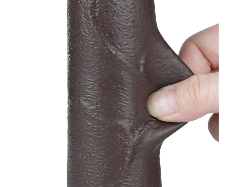 Dildo Dual Layer Piel Deslizante Retractil 85