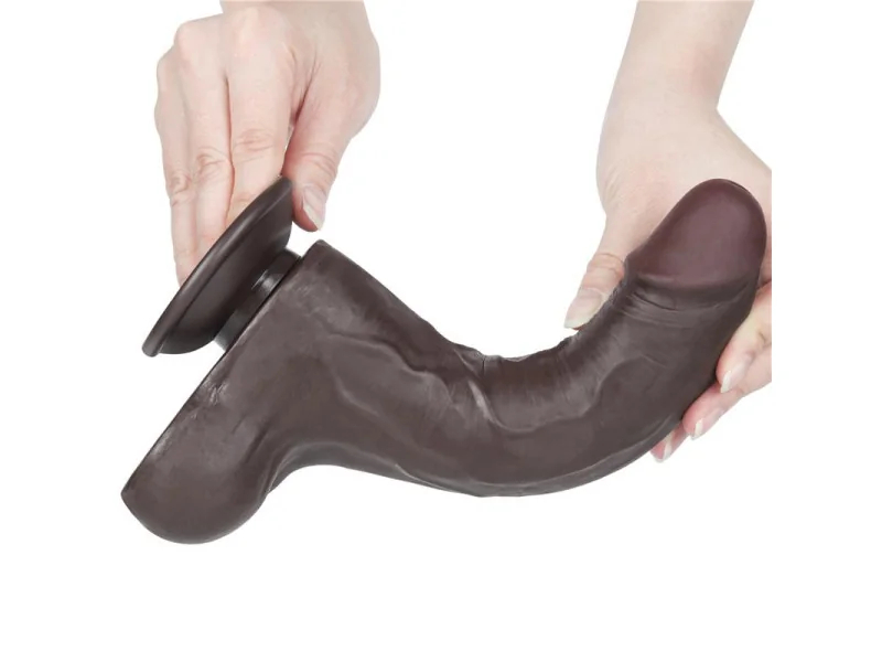 Dildo Dual Density Piel Deslizante Retractil 85