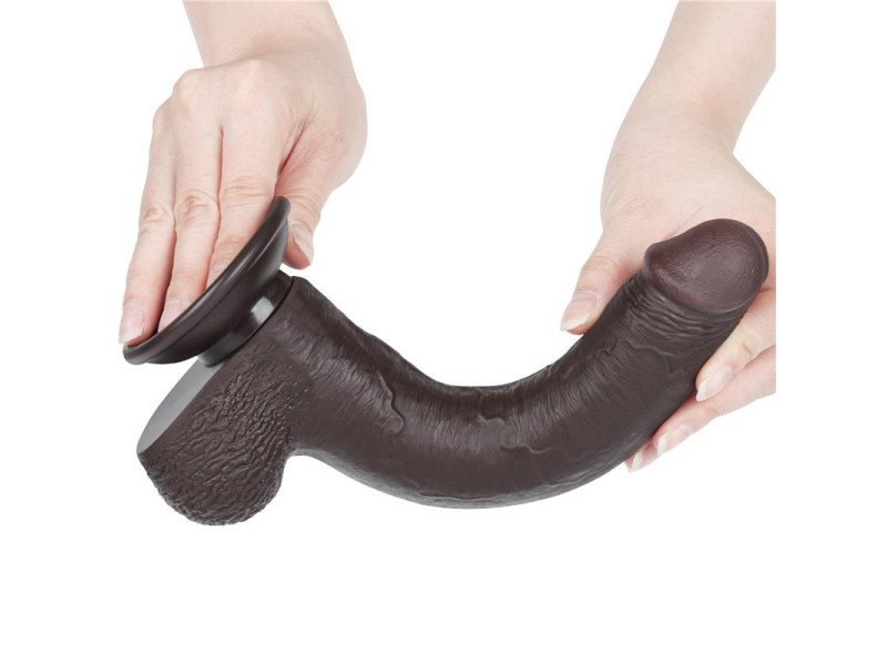 Dildo Dual Density Piel Deslizante Retractil 9