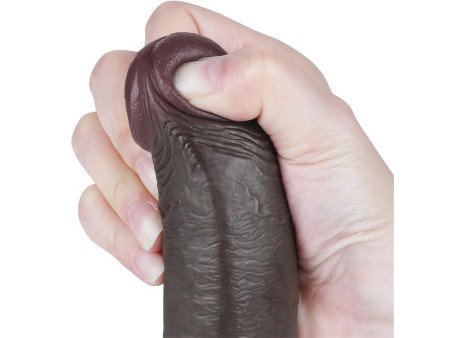 Dildo Dual Density Piel Deslizante Retractil 9