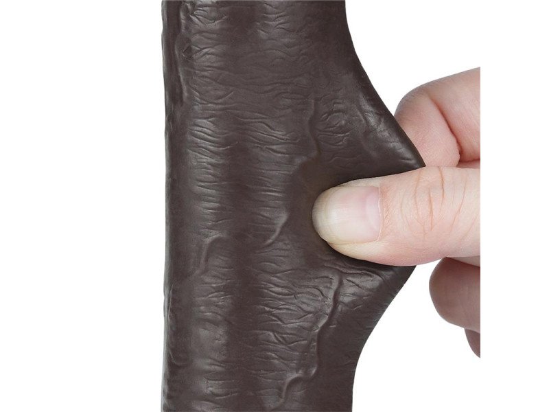 Dildo Dual Density Piel Deslizante Retractil 9