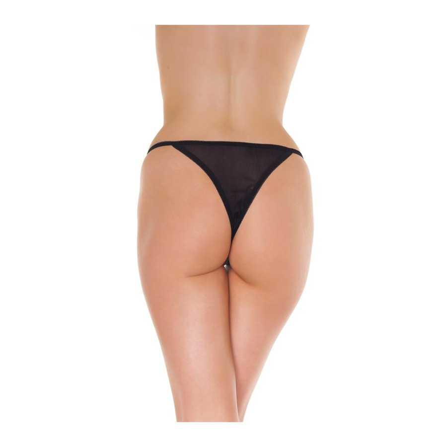 Rimba Amorable Tanga Abierto Color Negro Talla Unica