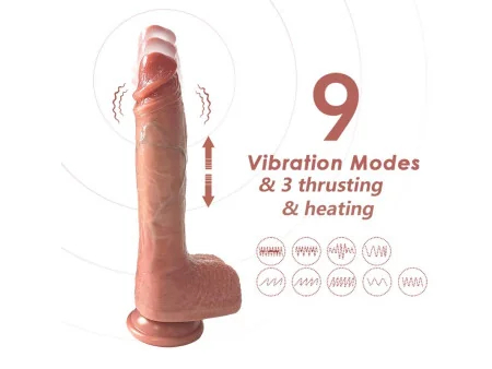 Dildo con Vibracion Thrusting y Calor Dildo con Vibracion Thrusting y Calor
