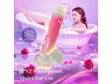 Dildo Doble Capa con Vibracion Thrusting y Calor Dildo Doble Capa con Vibracion Thrusting y Calor