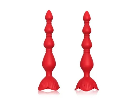 Cadena Anal con Vibracion Base de Rosa