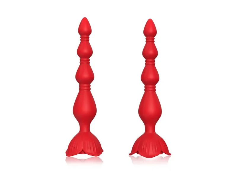Cadena Anal con Vibracion Base de Rosa